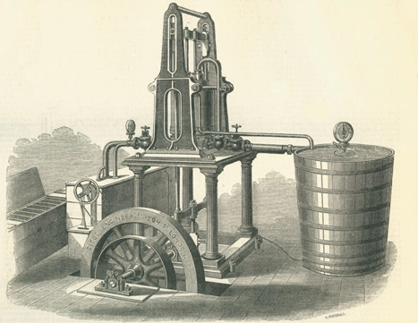 1854 - První mechanický stroj na výrobu ledu